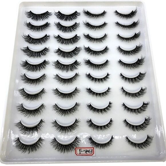 60 Pairs False Eyelashes Mink Natural Extension Black 3D Soft Lashes Makeup - Picture 2 of 3